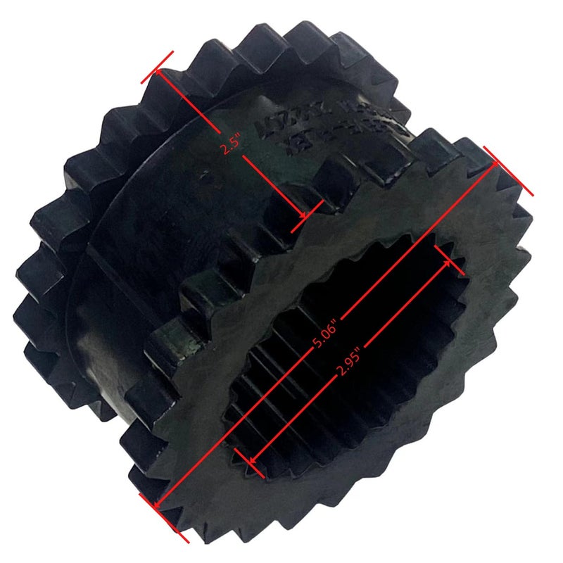 Zpcia Solid Design 8JE Coupling Sleeve Elastomer S-Flex Sure Flex, 5.06" OD, 2.95" ID, 2.5" Height, 1135 in-lbs Nominal Torque - Image 2
